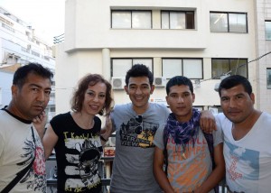 Marina with some of her Afghan students in Greece (Photos supplied by author)